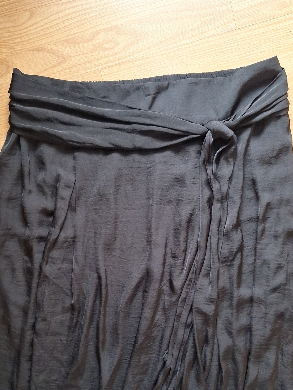 Alfani Black Midi Tie-Waist Skirt - Picture 2 of 6